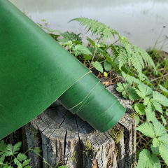 Full Vegetal Deri Çimen Yeşil 1mm ile 2mm Arası Kalınlıklar