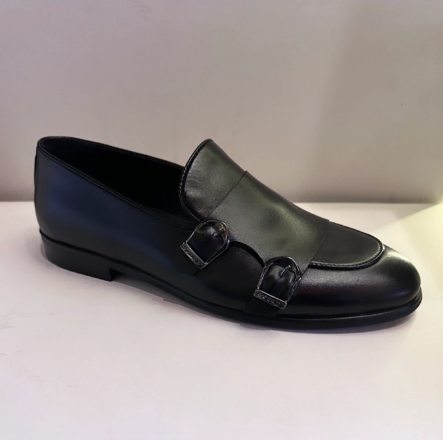 Hakiki Deri Erkek Ayakkabı Aksesuarlı Siyah