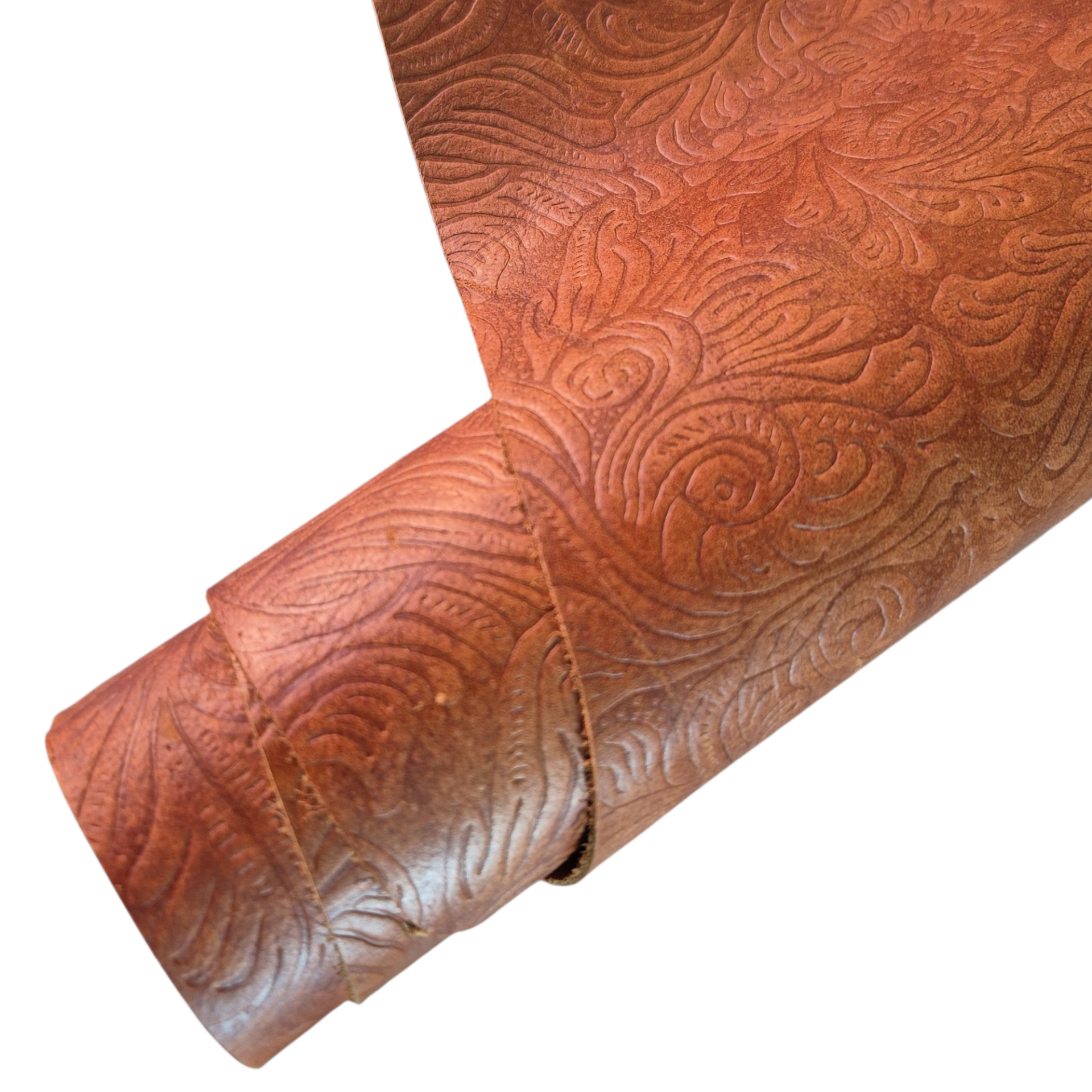 Vegetal Deri Taba Çiçek Baskı