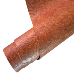 Vegetal Deri Taba Çiçek Baskı