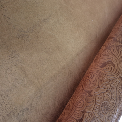 Vegetal Deri Taba Çiçek Baskı