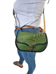 Kadın Hakiki Deri Omuz Çantası El İşçiliği Hanmade 18cm x 26cm