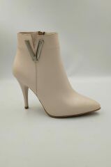 Kadın Hakiki Deri Fantazi Bot Bej