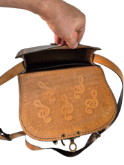 Kadın Hakiki Deri Omuz Çantası El İşçiliği Hanmade 22cm x 26cm