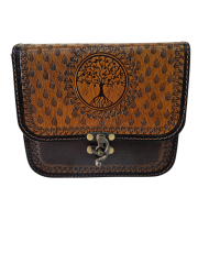 Kadın Hakiki Deri Omuz Çantası El İşçiliği Hanmade 18cm x 22cm