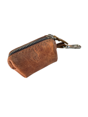 Hakiki Crayz Deri Anahtarlık ve Bozuk Para Çantası El İşçiliği 9cmx5cm