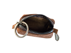 Hakiki Crayz Deri Anahtarlık ve Bozuk Para Çantası El İşçiliği 9cmx5cm