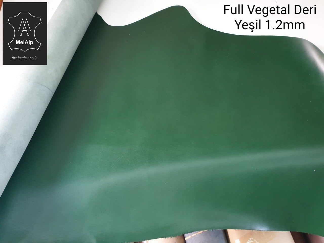 Full Vegetal Deri Yeşil 1mm ve 2mm Kalınlık Arası
