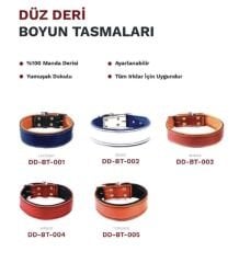 Hakiki Deri Köpek Tasması Düz