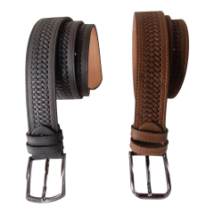 Hakiki Deri Crazy Baskılı Kemer 4cm
