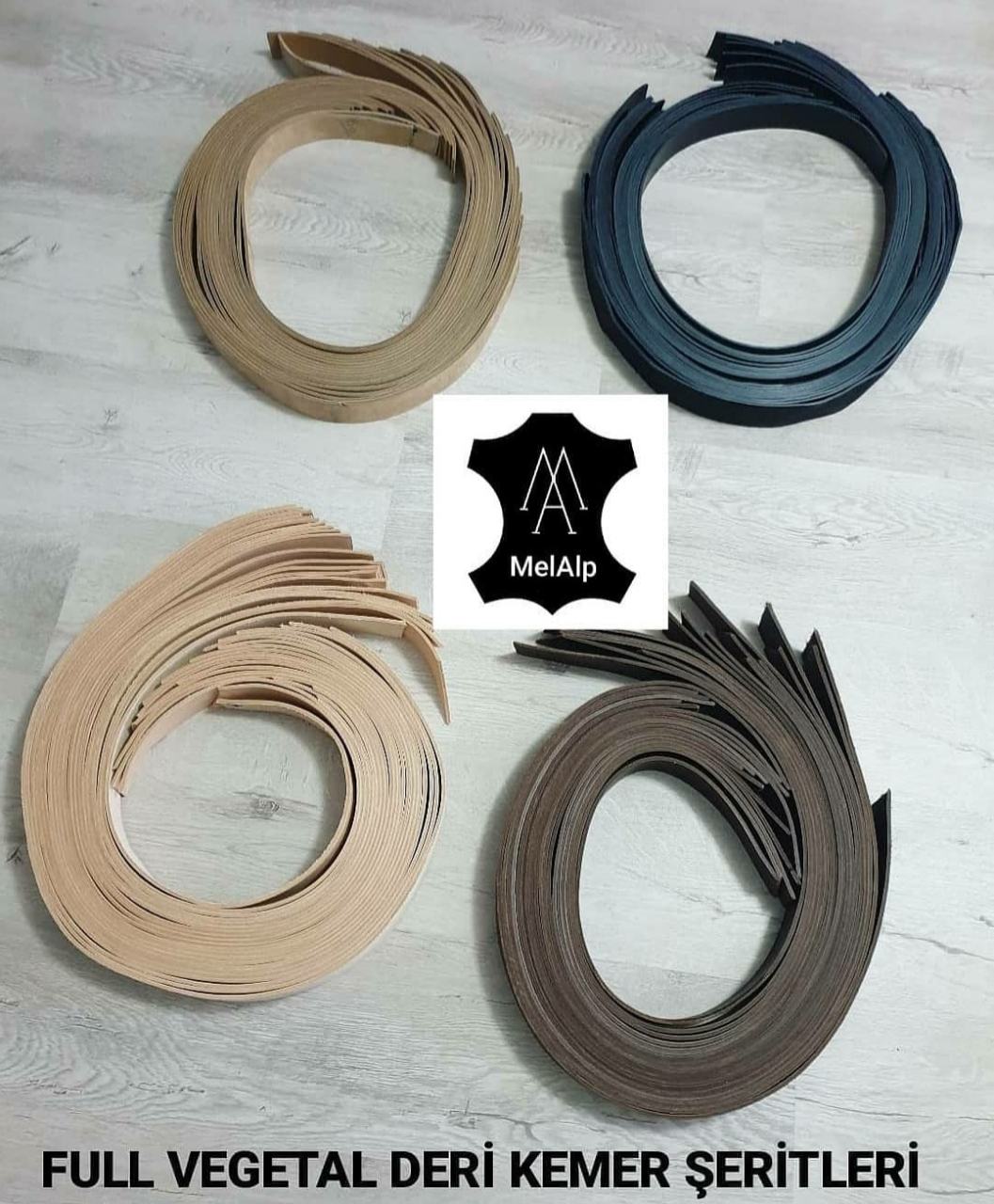 Full Vegetal Deri Kemer Şeriti 4mm