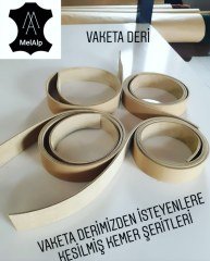 Full Vegetal Deri Kemer Şeriti 4mm ile 4.5mm