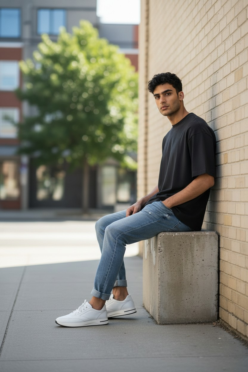 Hakiki Deri Sneaker Spor Ayakkabı