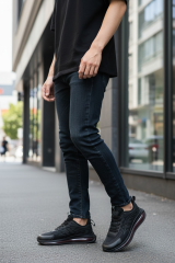 Erkek Vegan Deri Tekstil Sneaker Spor Ayakkabı