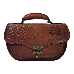 Kadın Hakiki Deri  El Omuz Çantası El İşçiliği Hanmade