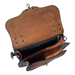 Kadın Hakiki Deri  El Omuz Çantası El İşçiliği Hanmade