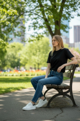 Kadın Vegan Deri Sneaker Spor Ayakkabı