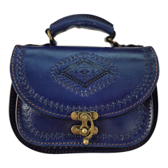 Kadın Hakiki Deri  El Omuz Çantası El İşçiliği Hanmade