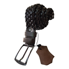 Hakiki Deri Kemer Örme 4cm El İşçiliği Handmade