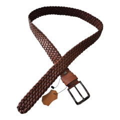 Hakiki Deri Kemer Örme 4cm El İşçiliği Handmade