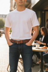 Hakiki Deri Kemer Örme 4cm El İşçiliği Handmade