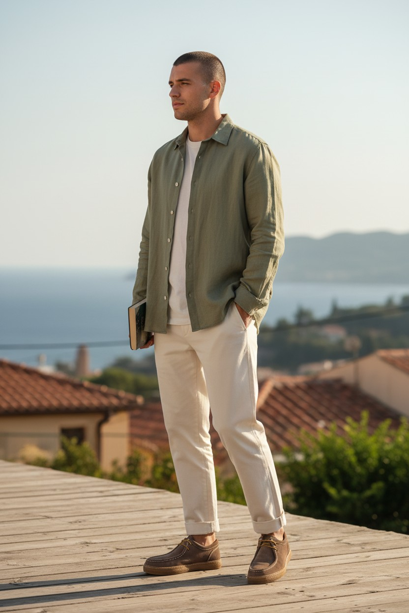 Hakiki Deri Erkek Bağcıklı Süet Leafor Ayakkabı