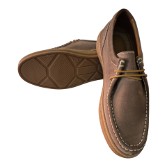 Hakiki Deri Erkek Bağcıklı Süet Leafor Ayakkabı