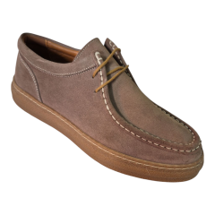 Hakiki Deri Erkek Bağcıklı Süet Leafor Ayakkabı