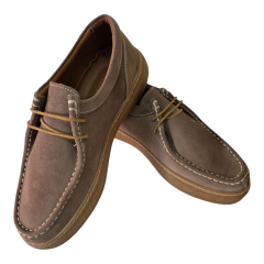 Hakiki Deri Erkek Bağcıklı Süet Leafor Ayakkabı