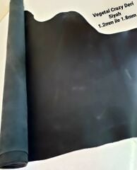 Vegetal Crazy Deri Siyah 1mm ile 2mm Arası Kalınlıklar
