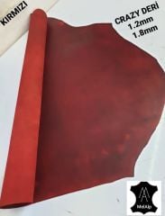 Clasik Crazy Deri Kırmızı