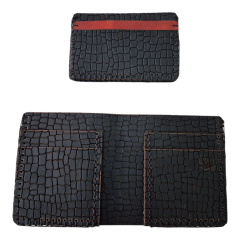 Hakiki Deri Cüzdan ve Kartlık El İşçiliği Hanmade