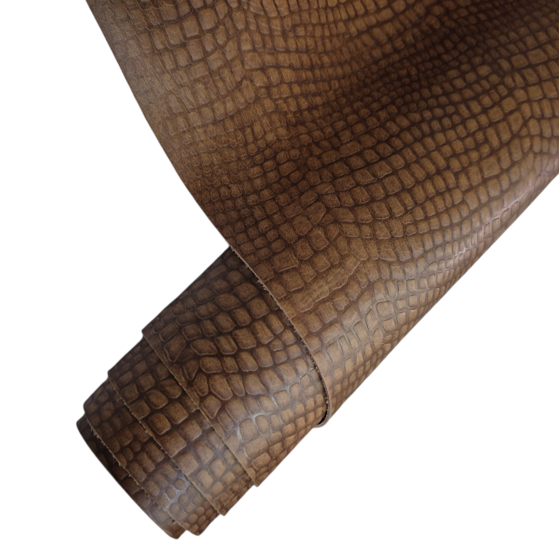 Vegetal Deri Kızıltaba Timsah Bası