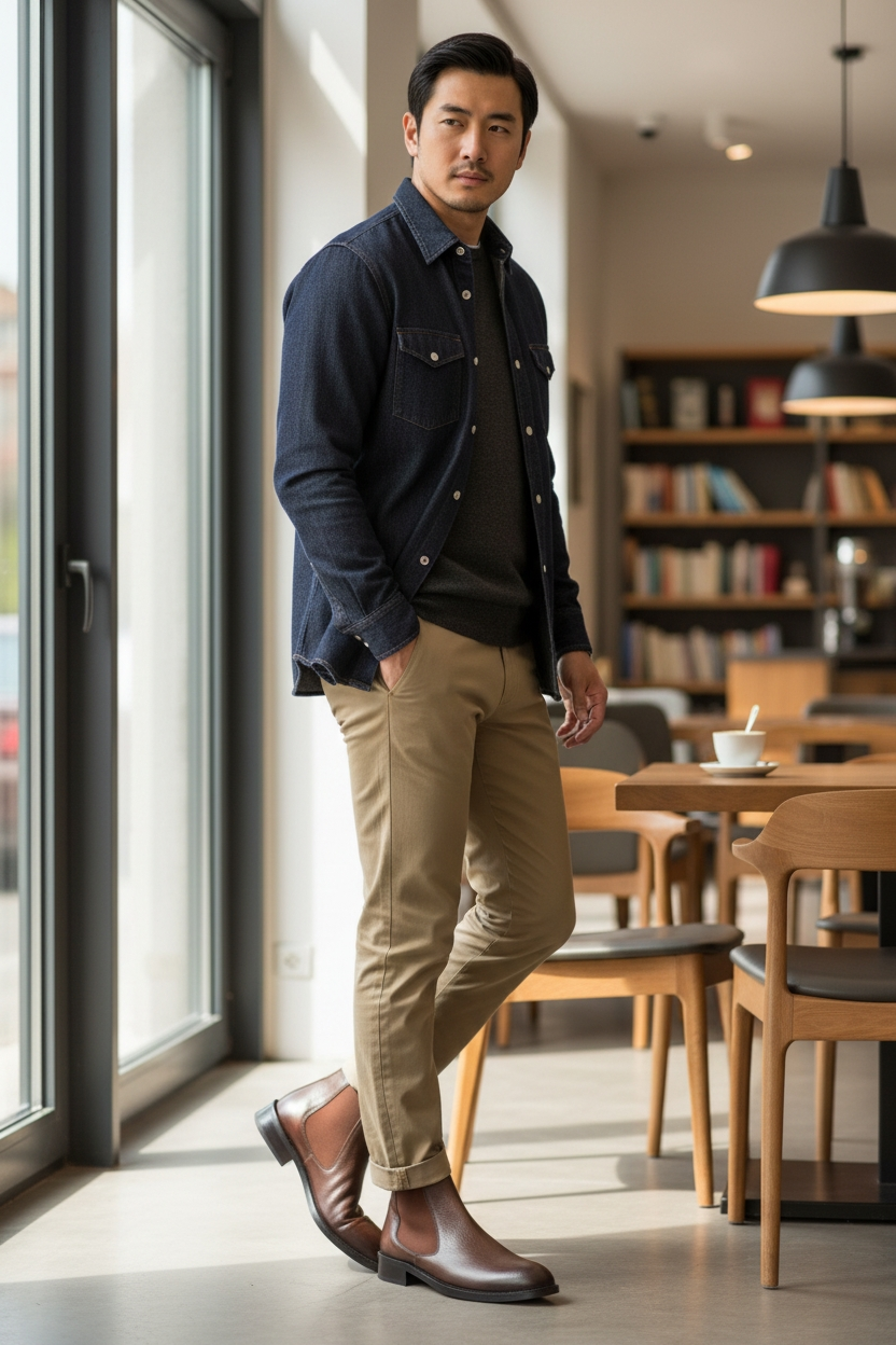 Erkek Hakiki Deri  Bot Chelsea