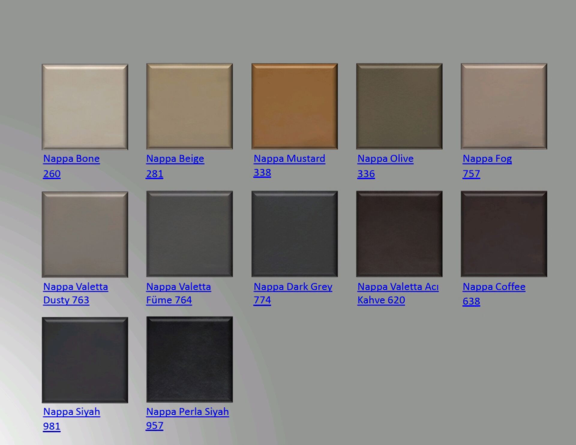 Mobilya Döşemelik Deri Nappa