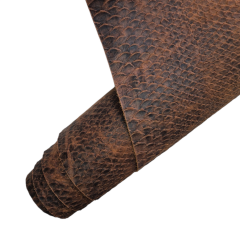 Clasik Crazy Deri Timsah Baskı Taba