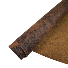 Clasik Crazy Deri Timsah Baskı Taba