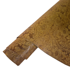 Vegetal Deri Çiçek Baskı Catsarı