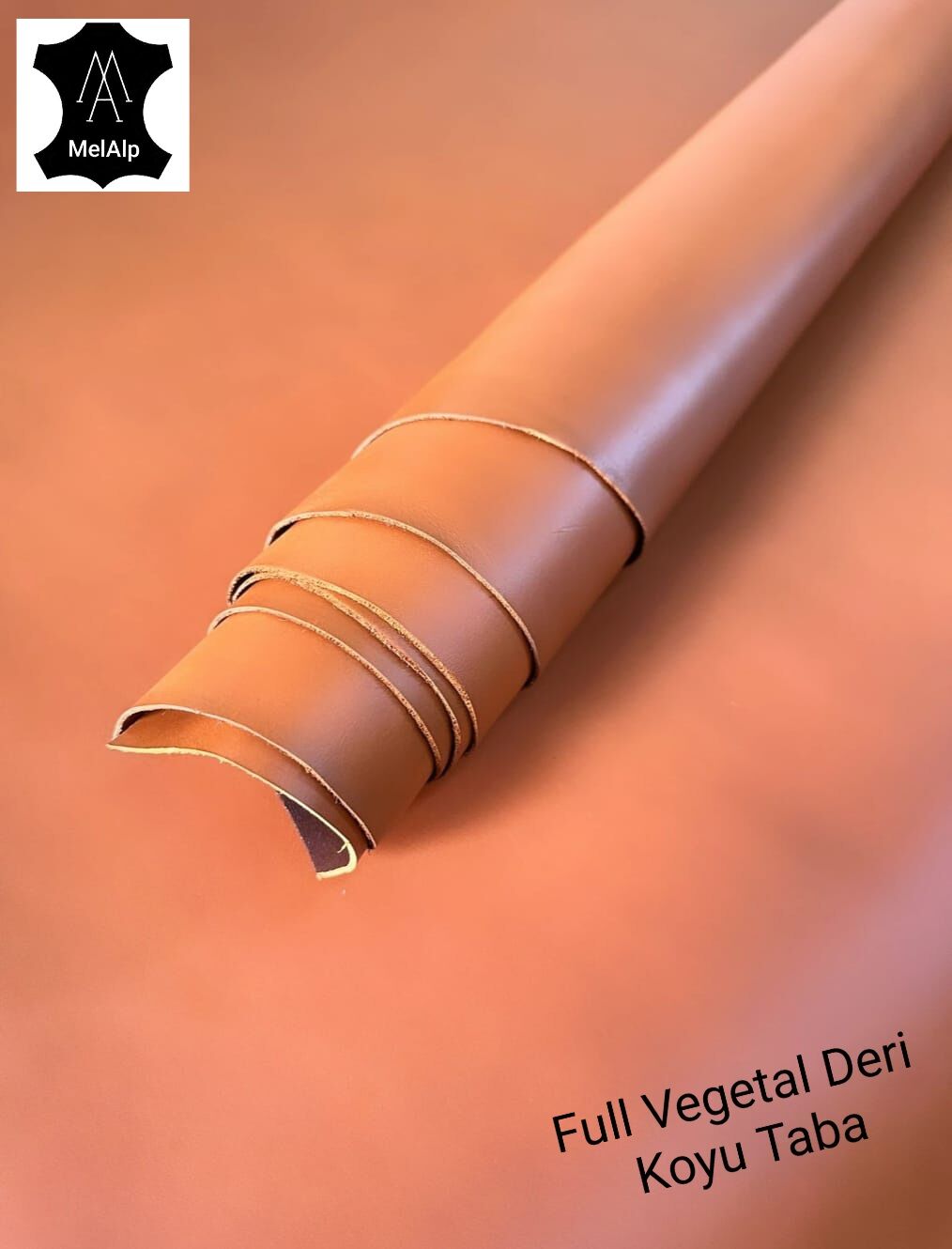 Full Vegetal Deri Kızıl Taba 1mm ile 2mm Arası Kalınlıklar