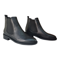 Erkek Hakiki Deri Bot Yandan Lastikli