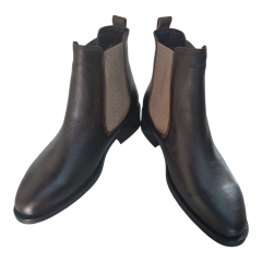 Erkek Hakiki Deri Bot Yandan Lastikli