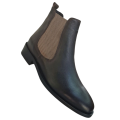 Erkek Hakiki Deri Bot Yandan Lastikli