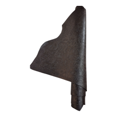 Vegetal Deri Siyah Çiçek Baskı