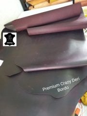 Premium Crazy Deri Bordo