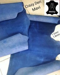 Premium Crazy Deri Mavi